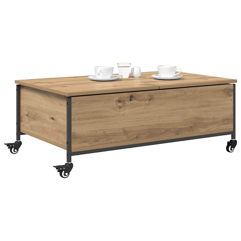 Sofabord Artisan Egetræ 91 x 55 x 32 cm Konstrueret træ