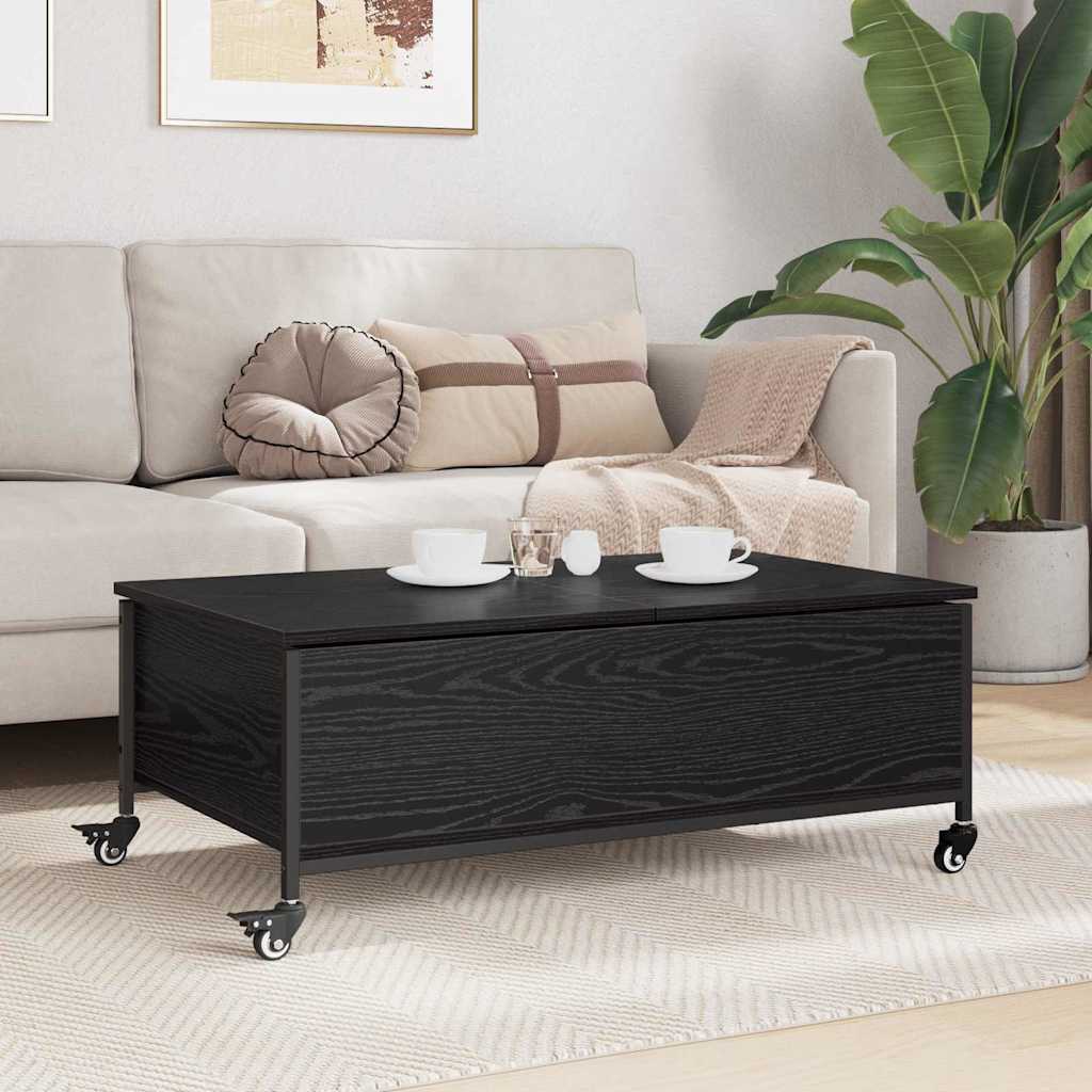 Sofabord Sort eg 91 x 55 x 32 cm Konstrueret træ