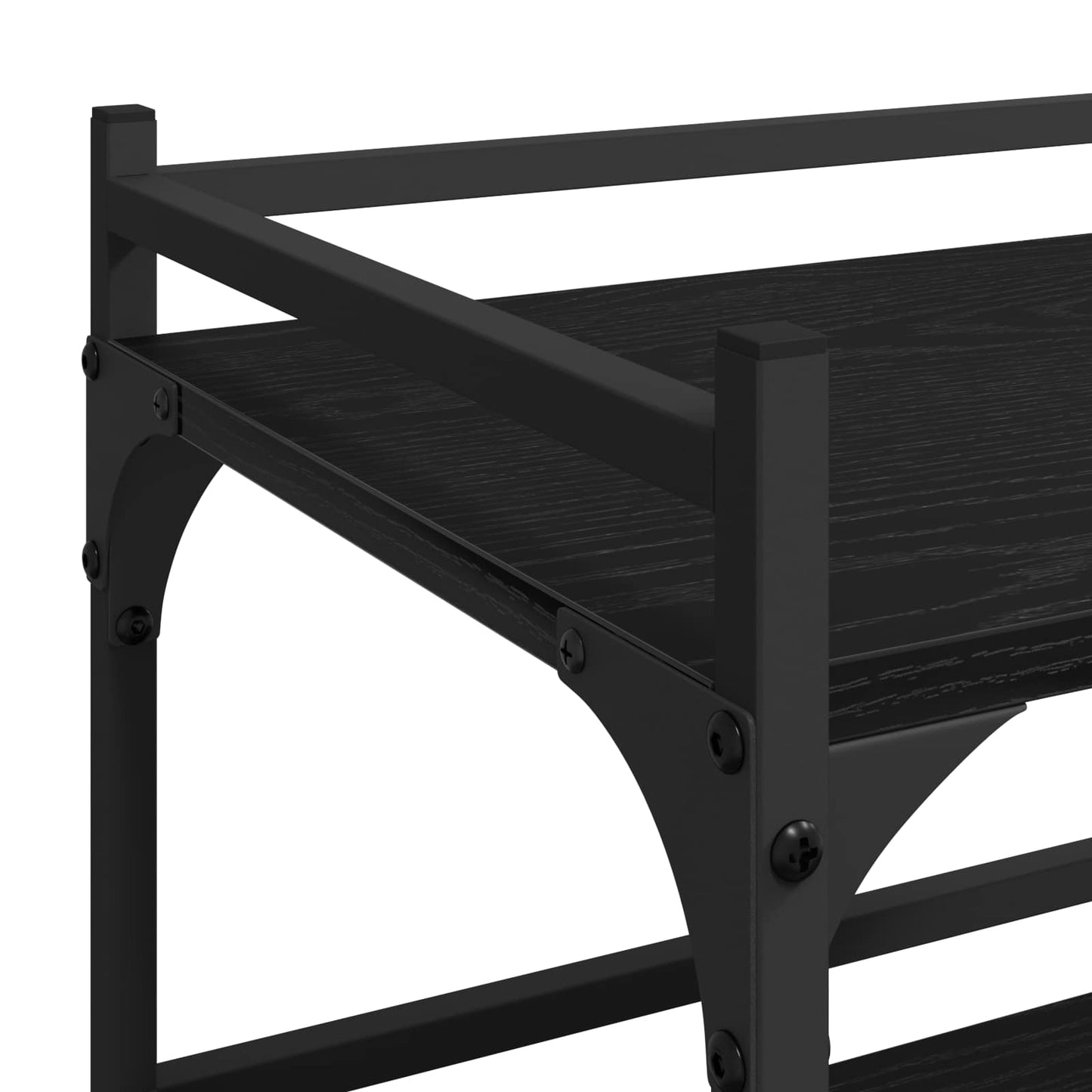 Køkkenvogn Sort eg 50 x 35 x 75.5 cm Konstrueret træ