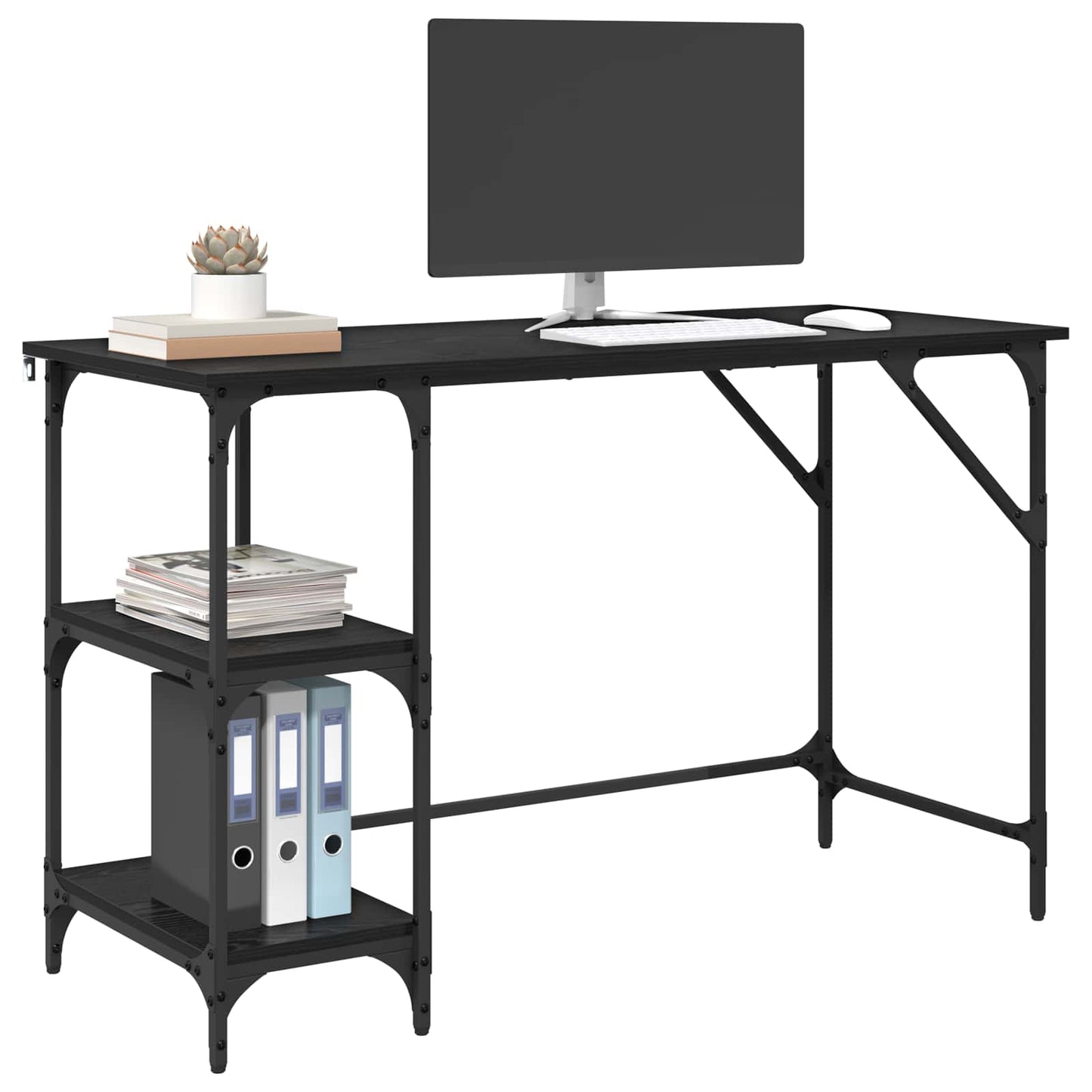 Bord Sort eg 120 x 50 x 75 cm Konstrueret træ
