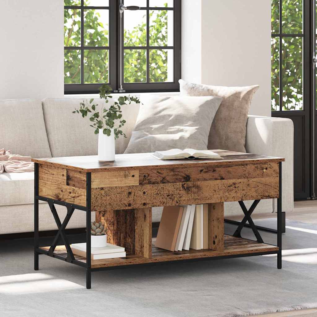 Sofabord Gammelt træ 100 x 55 x 48.5 cm Konstrueret træ