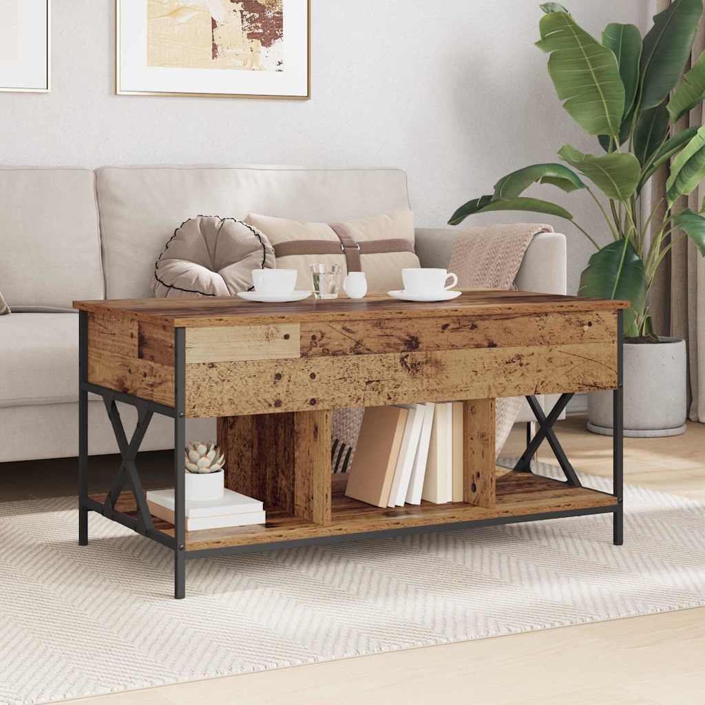 Sofabord Gammelt træ 100 x 55 x 48.5 cm Konstrueret træ
