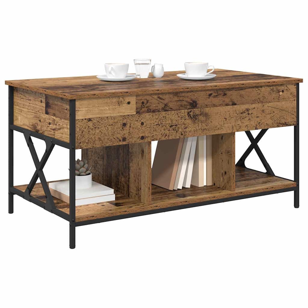 Sofabord Gammelt træ 100 x 55 x 48.5 cm Konstrueret træ