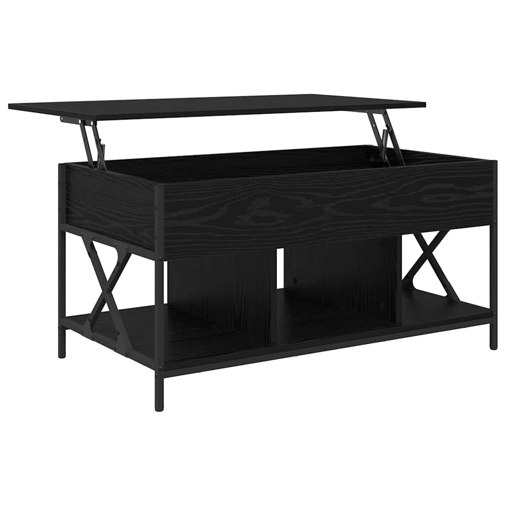 Sofabord Sort eg 100 x 55 x 48.5 cm Konstrueret træ