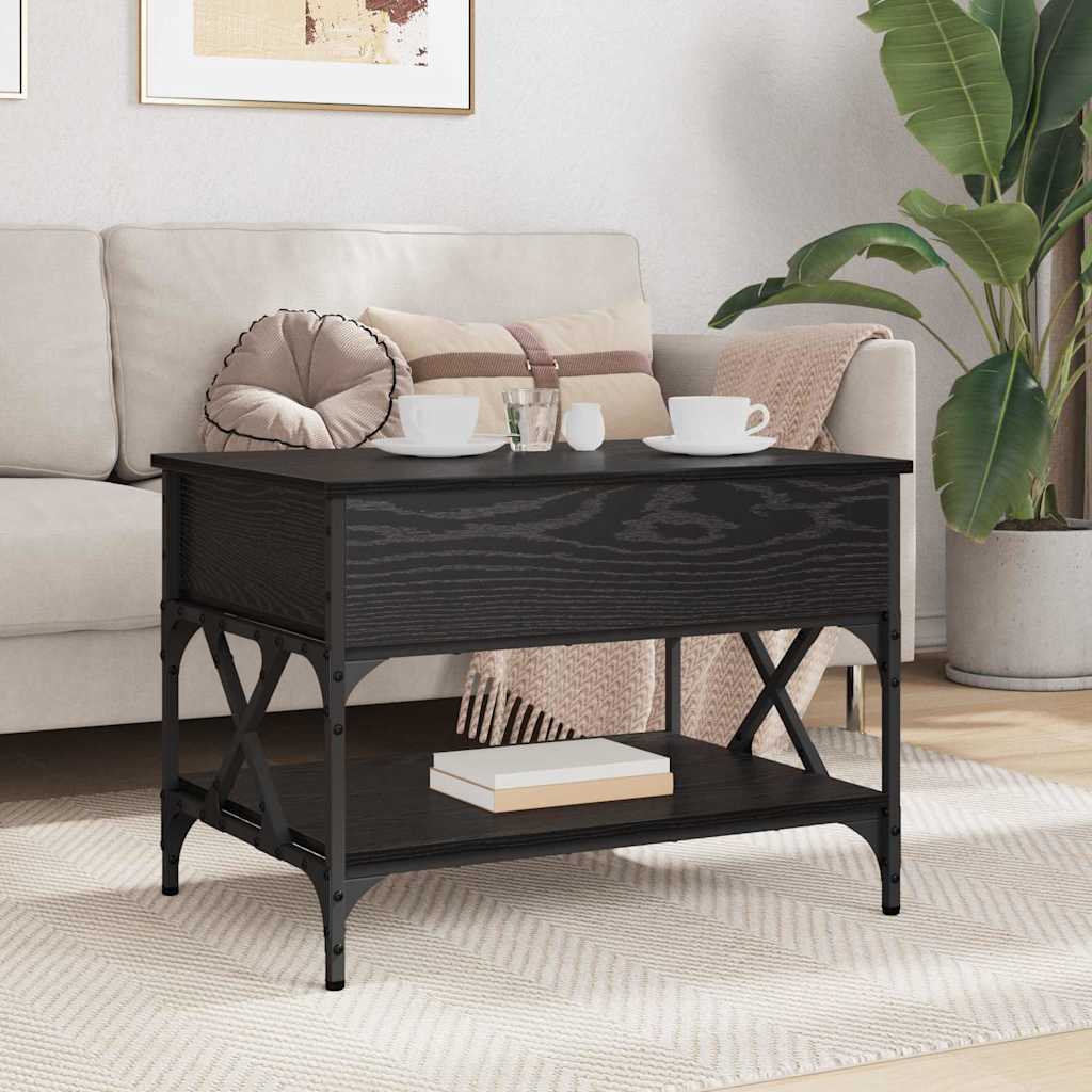 Sofabord Sort eg 70x50x50cm Konstrueret træ