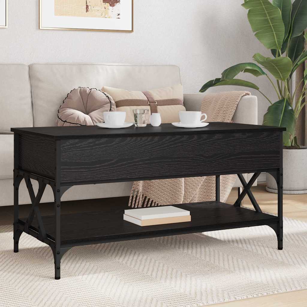Sofabord Sort eg 100 x 50 x 50 cm Konstrueret træ