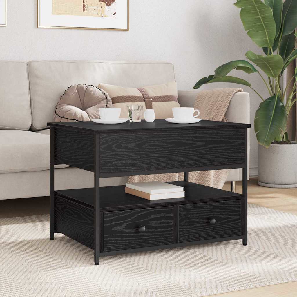 Sofabord Sort eg 70 x 50 x 54,5 cm Konstrueret træ