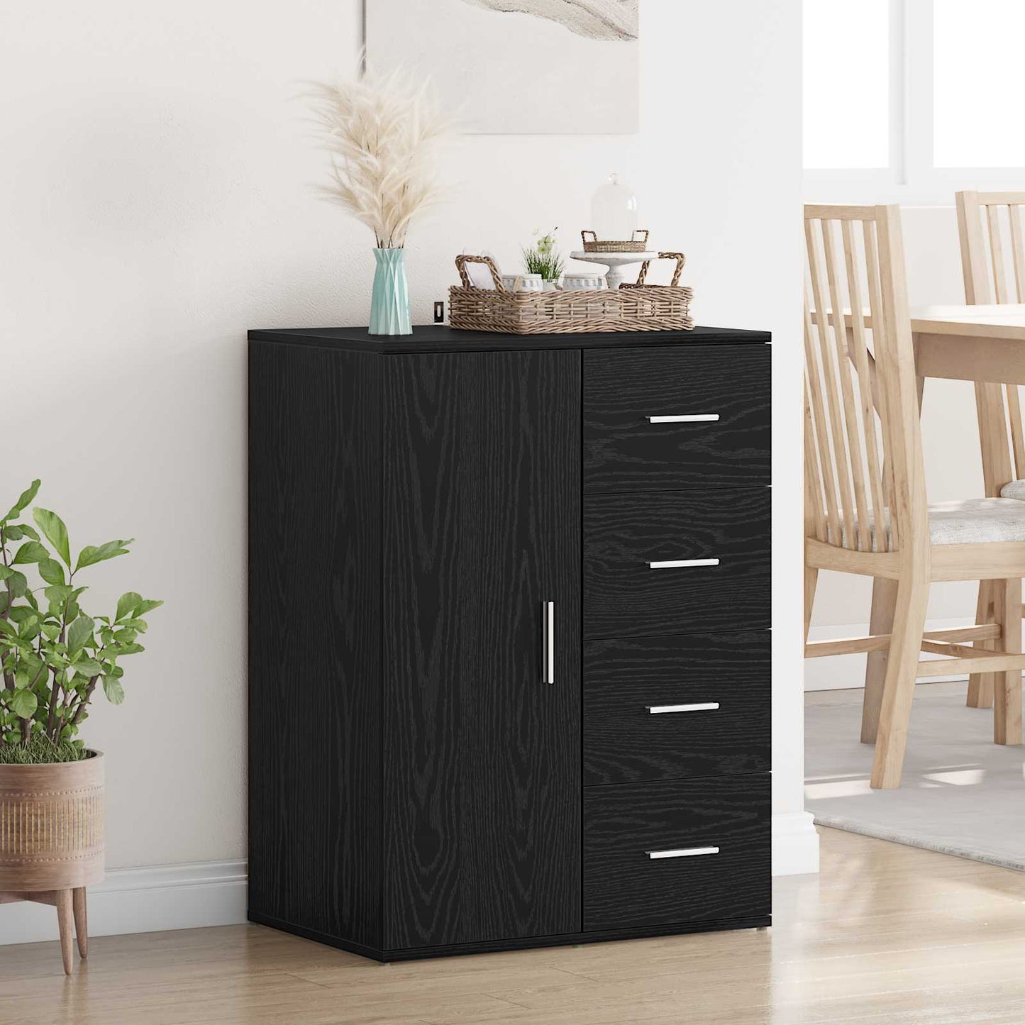 Sideboard Sort eg 59 x 39 x 80 cm Konstrueret træ