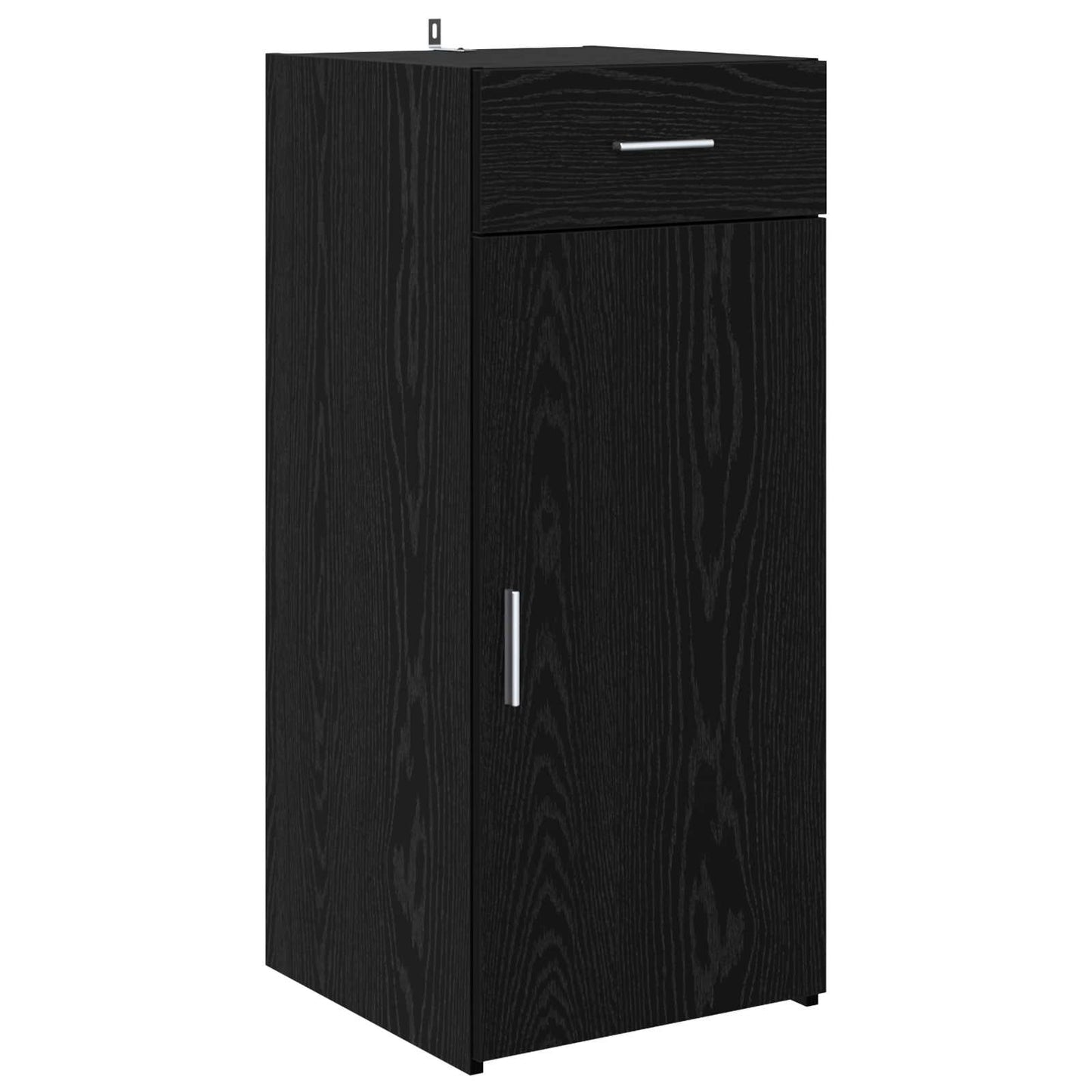 Opbevaringsskab Sort Eg 40 x 42,5 x 93 cm Konstrueret træ