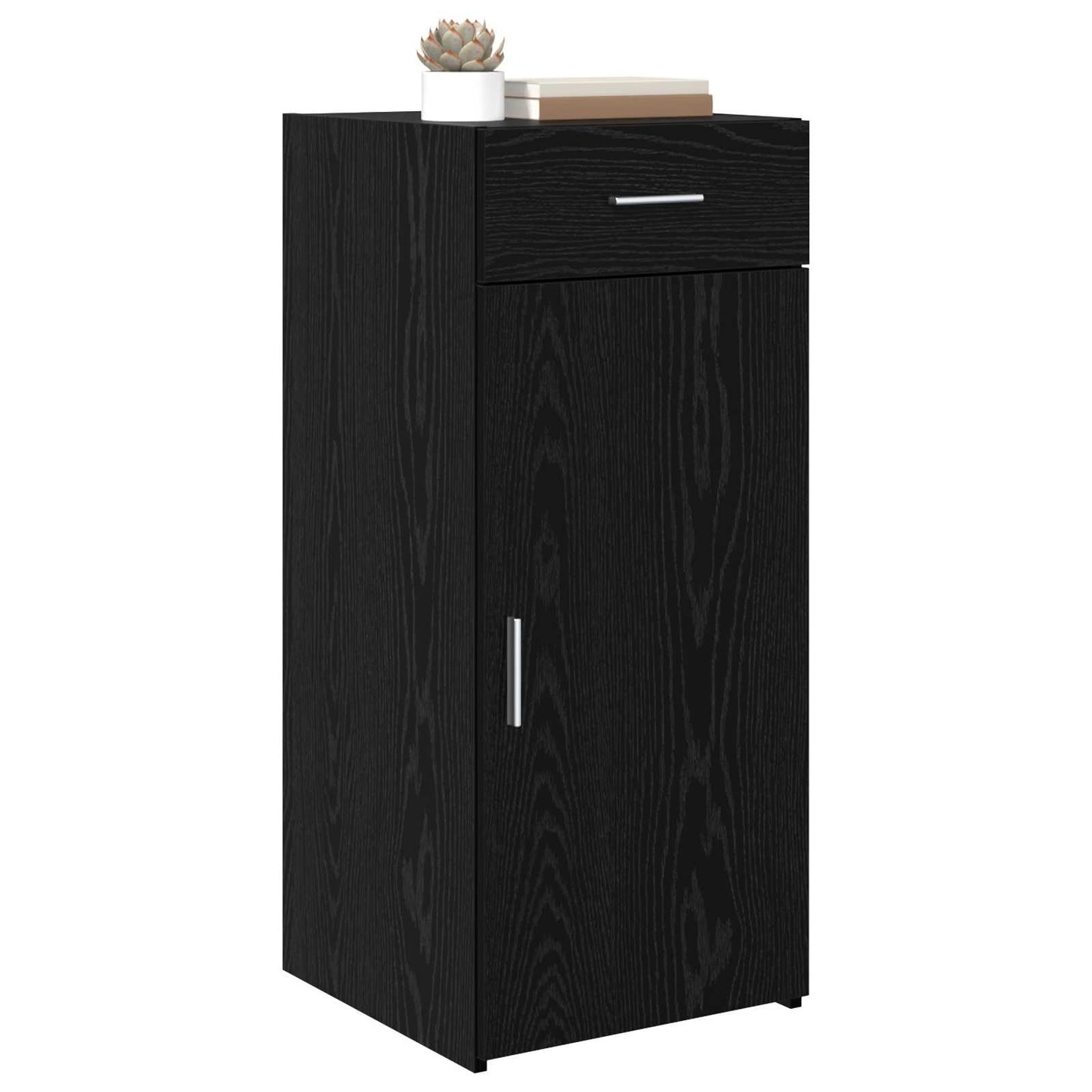 Opbevaringsskab Sort Eg 40 x 42,5 x 93 cm Konstrueret træ