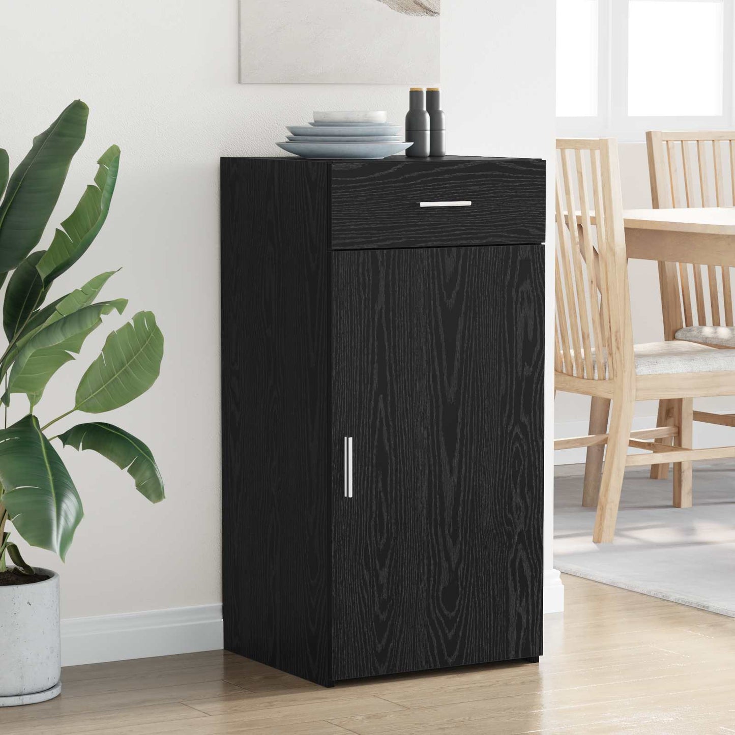 Sideboard Sort eg 45 x 42,5 x 93 cm Konstrueret træ