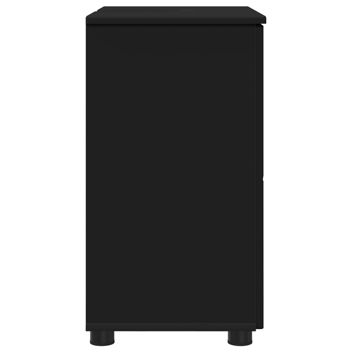 Badeværelsesskab Sort 61 x 35 x 64 cm Konstrueret træ, Metal