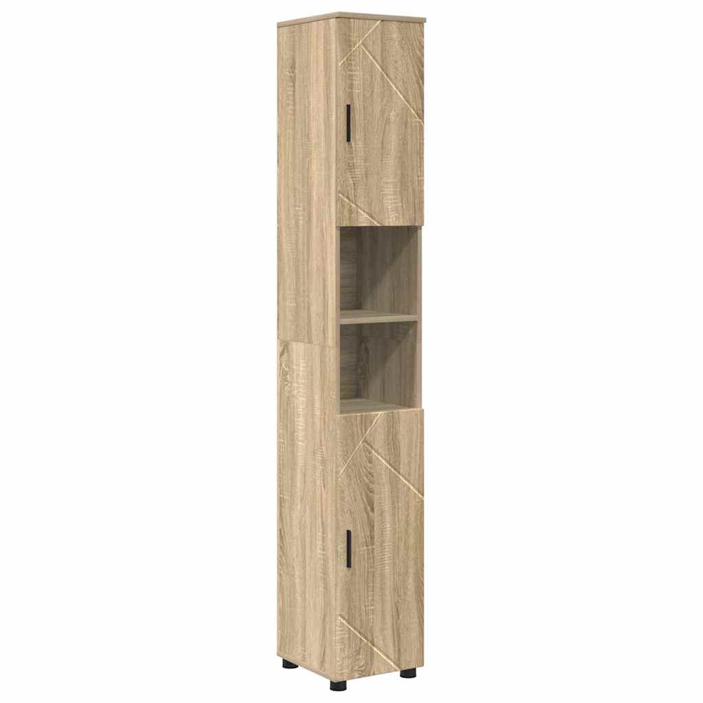 Badeværelsesskab med opbevaring Sonoma eg 30 x 35 x 192 cm