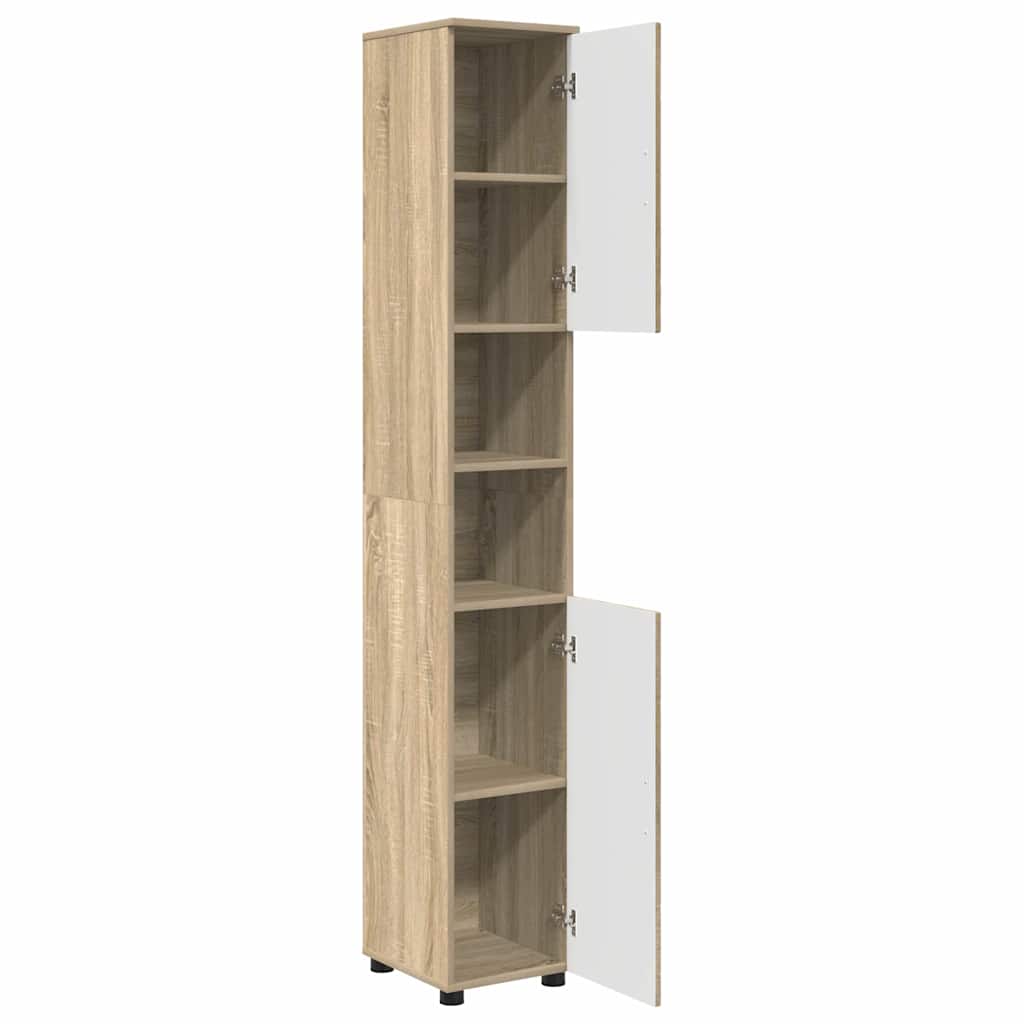 Badeværelsesskab med opbevaring Sonoma eg 30 x 35 x 192 cm