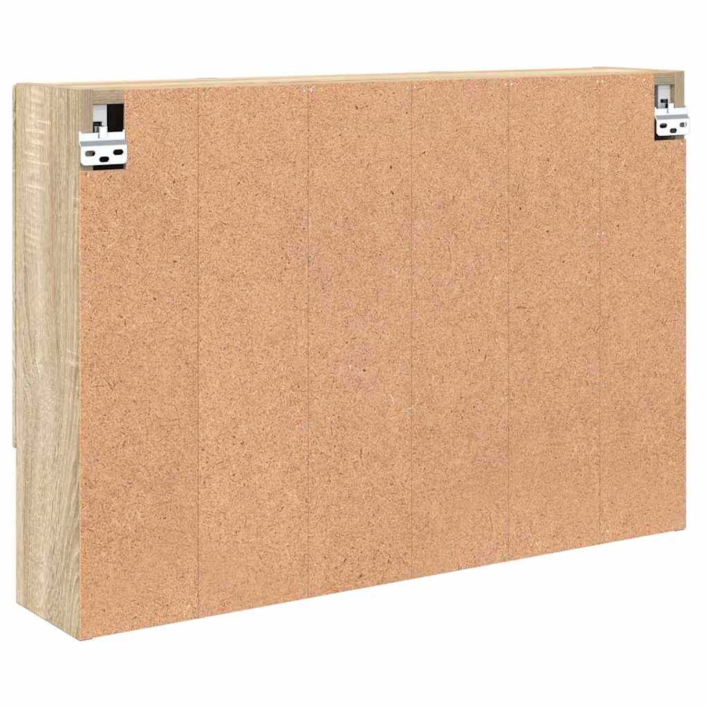 Spejlskab Vægmonteret Sonoma eg 80 x 17 x 55 cm Konstrueret træ