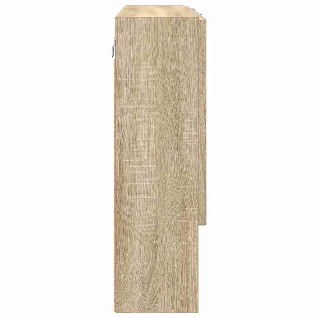 Spejlskab Vægmonteret Sonoma eg 80 x 17 x 55 cm Konstrueret træ