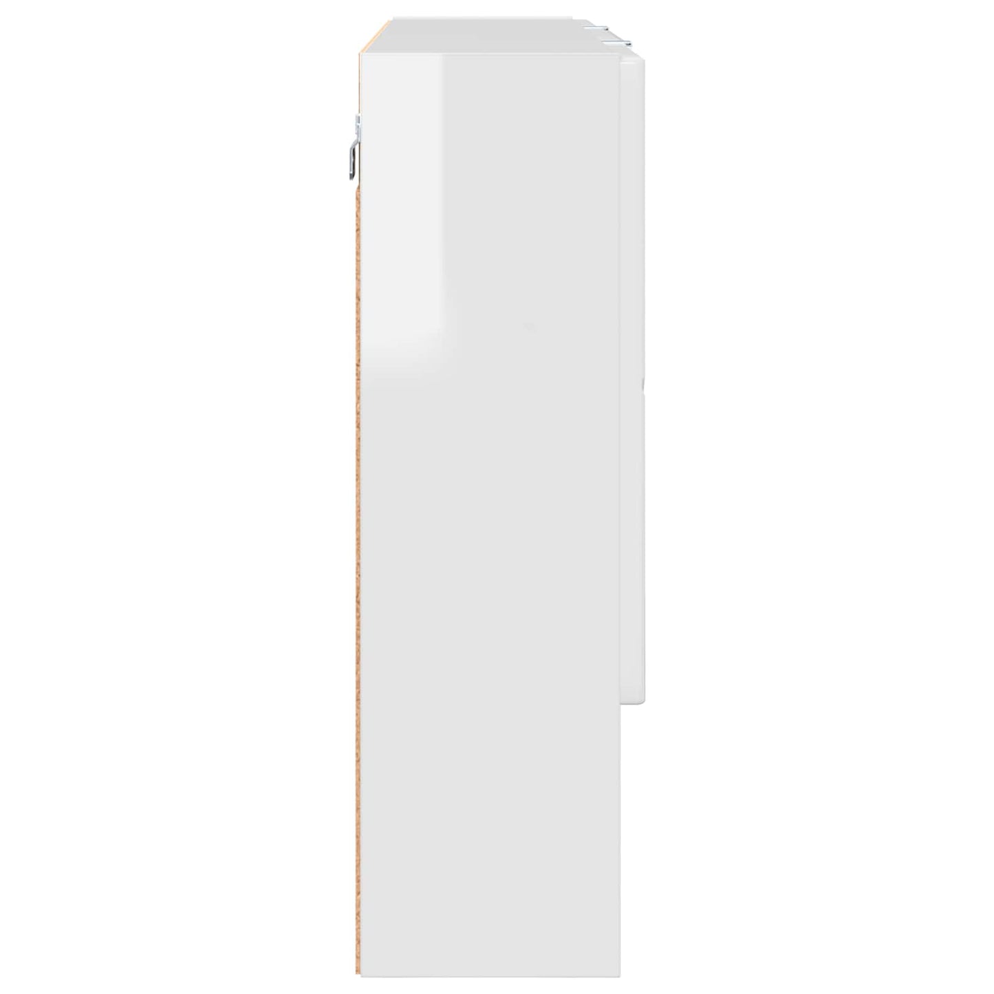 Spejlskab Høj gloss hvid 80 x 17 x 55 cm Konstrueret træ