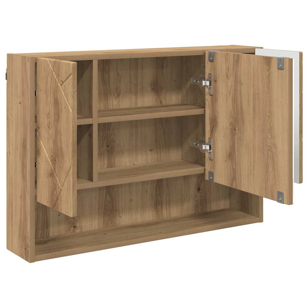 Spejlskab Artisan Egetræ 80 x 17 x 55 cm Konstrueret træ