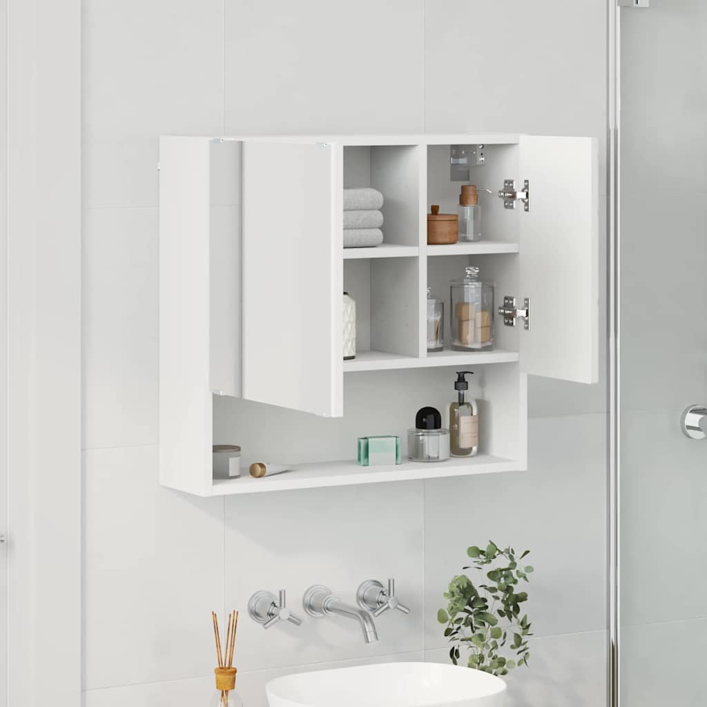 Spejlskab Hvid 59 x 17 x 55 cm Konstrueret træ
