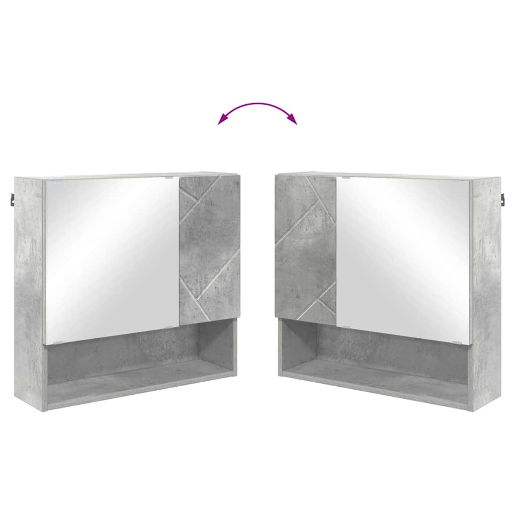 Spejlskab Beton Grå 59 x 17 x 55 cm Konstrueret træ