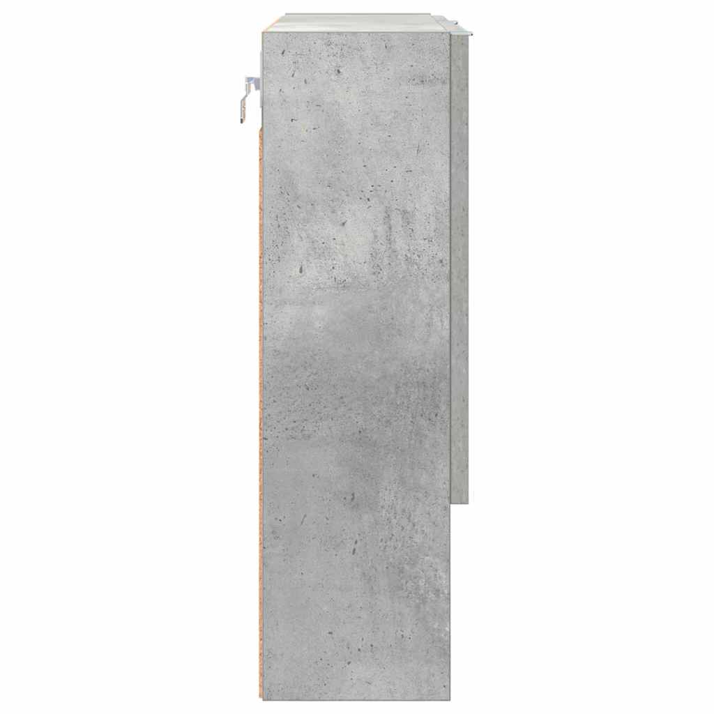 Spejlskab Beton Grå 59 x 17 x 55 cm Konstrueret træ