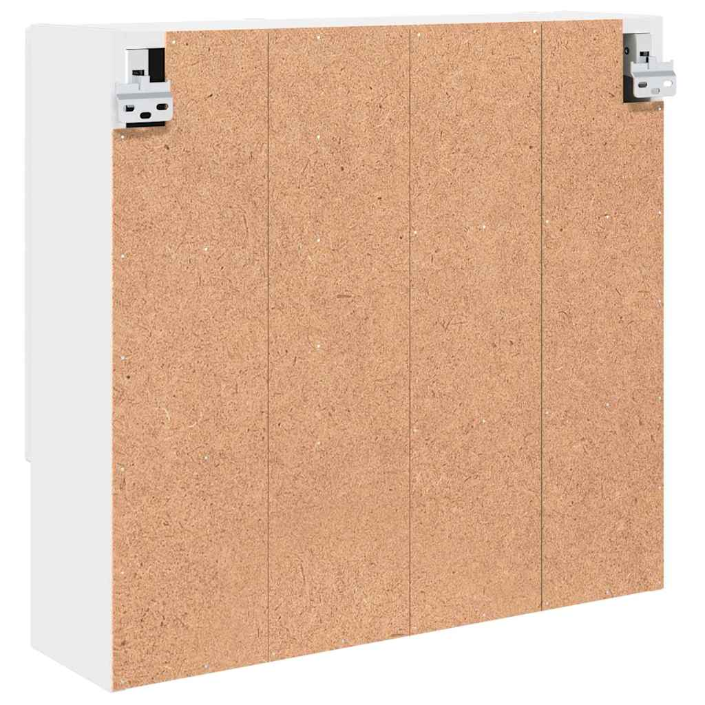 Spejlskab Høj gloss hvid 59 x 17 x 55 cm Konstrueret træ