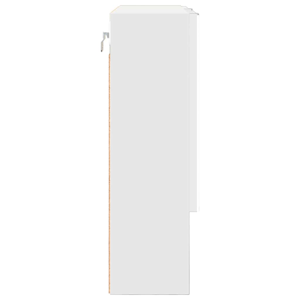 Spejlskab Høj gloss hvid 59 x 17 x 55 cm Konstrueret træ