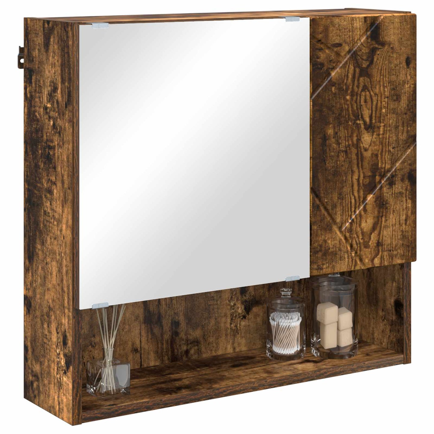 Spejlskab Røget eg 59 x 17 x 55 cm Konstrueret træ