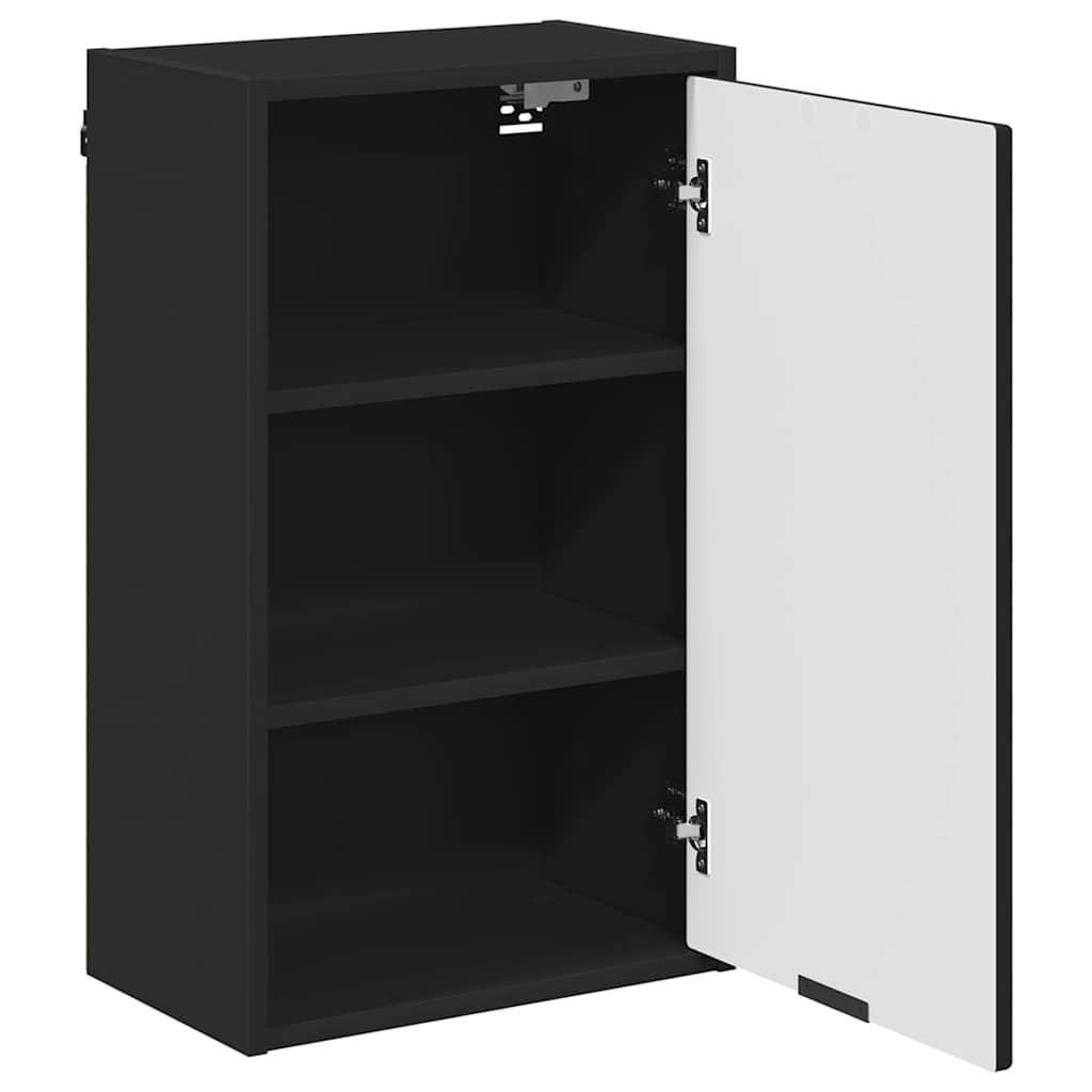 Badeværelsesskab Sort 39 x 23,5 x 65 cm Konstrueret træ & Metal