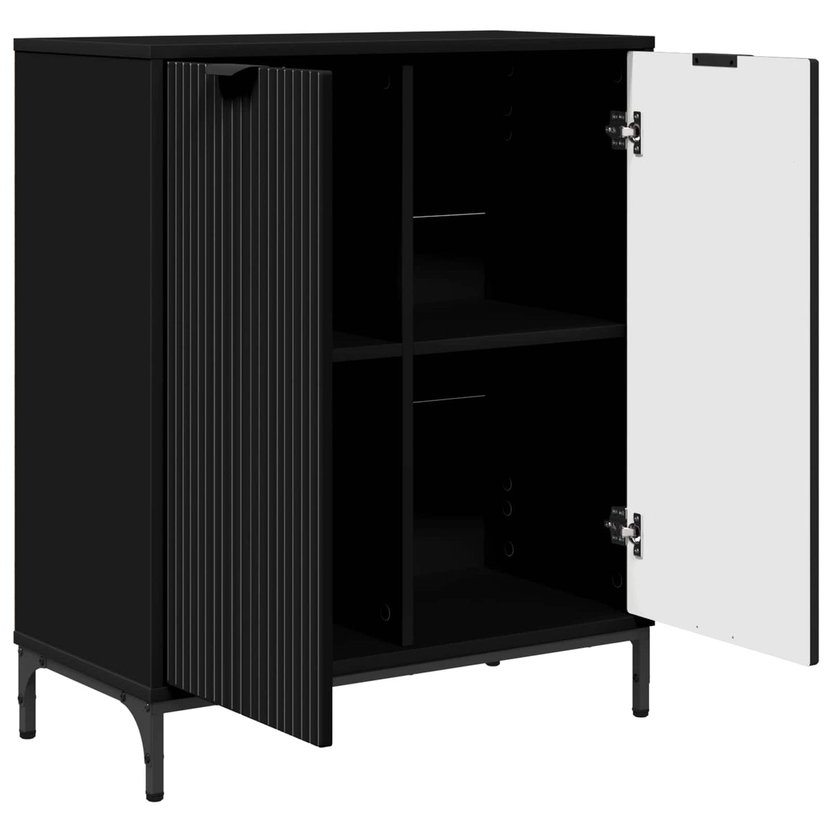 Sideboard Sort 69,5 x 33 x 82 cm Konstrueret træ