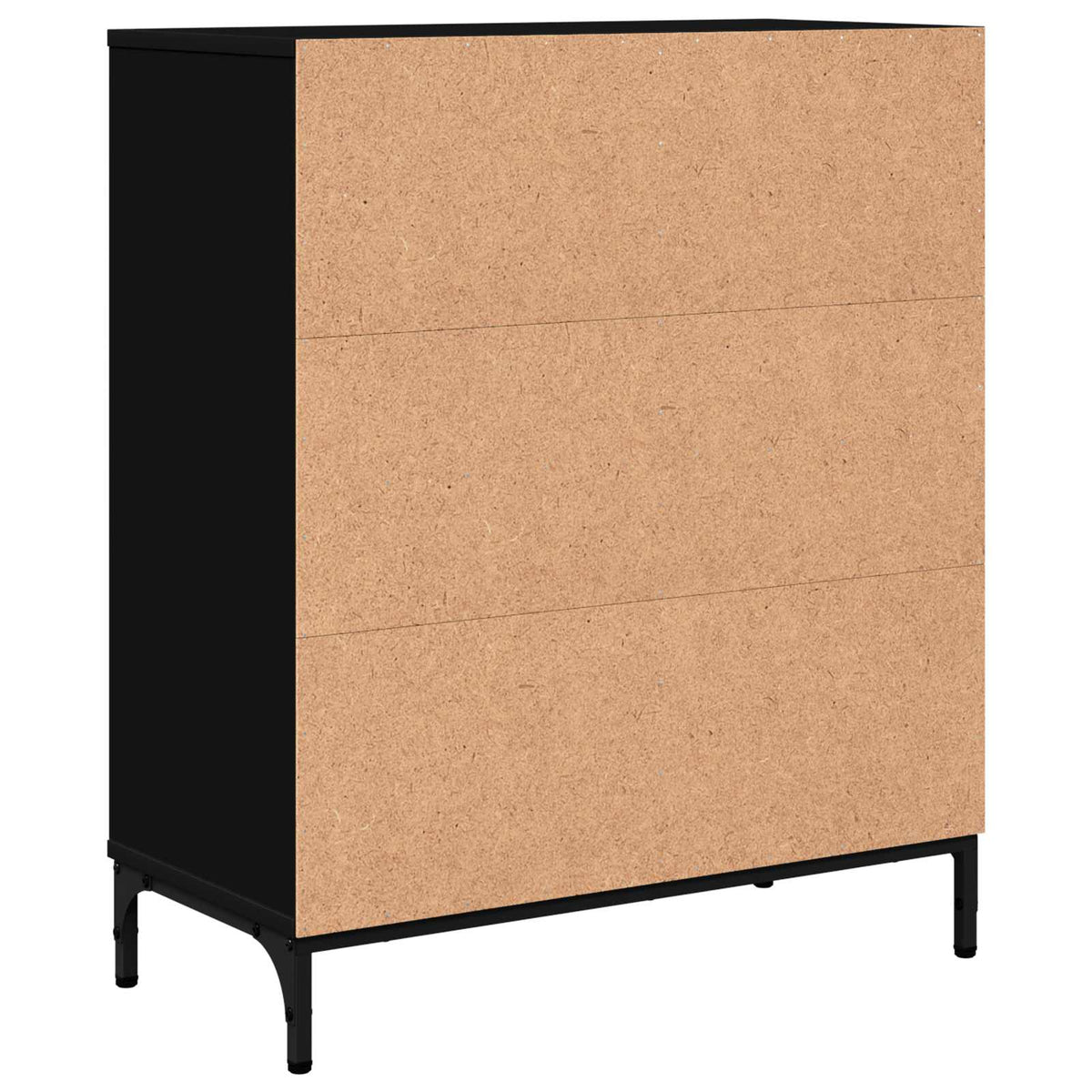 Sideboard Sort 69,5 x 33 x 82 cm Konstrueret træ