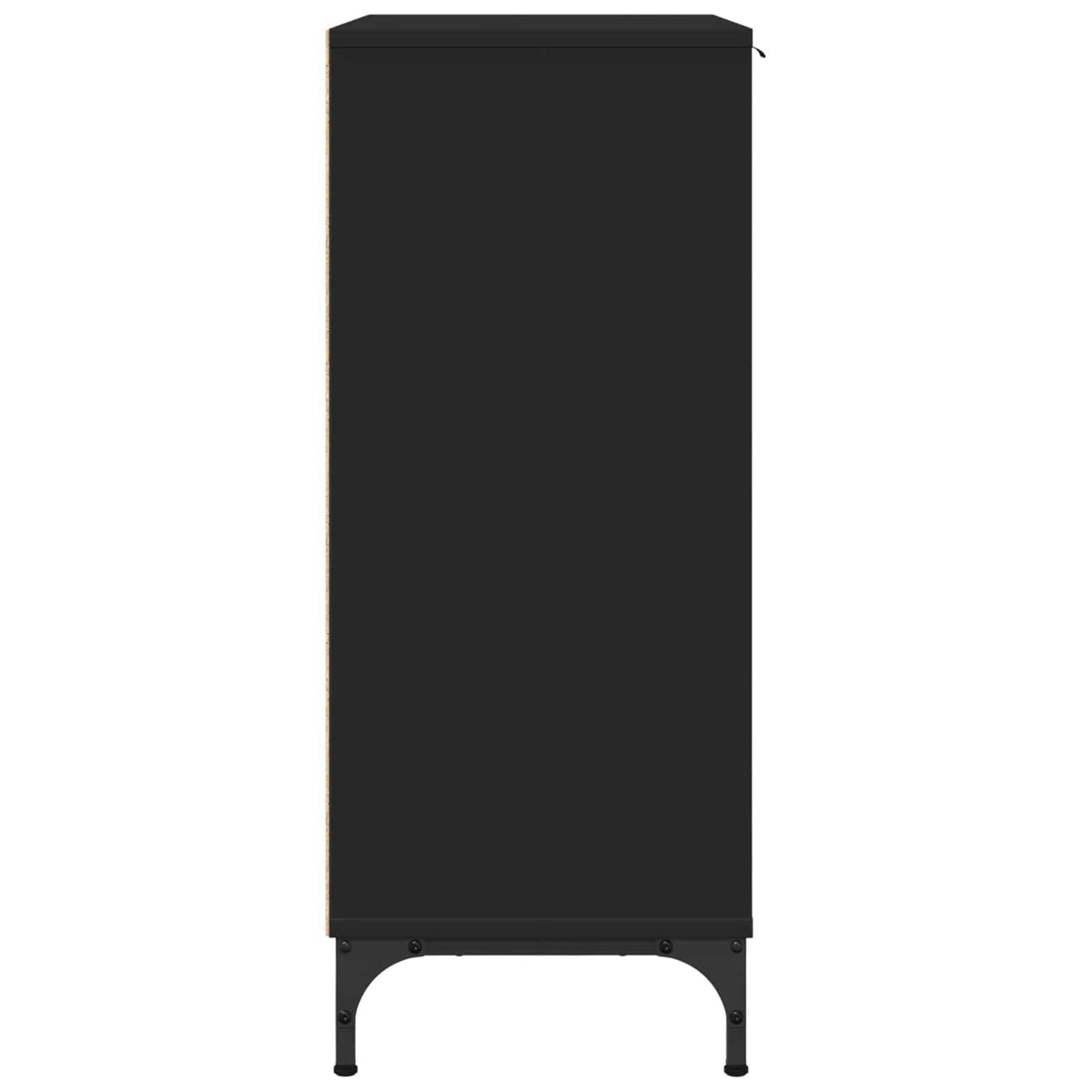 Sideboard Sort 69,5 x 33 x 82 cm Konstrueret træ