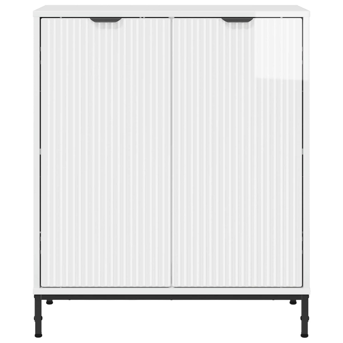 Sideboard Høj gloss hvid 69,5 x 33 x 82 cm Konstrueret træ