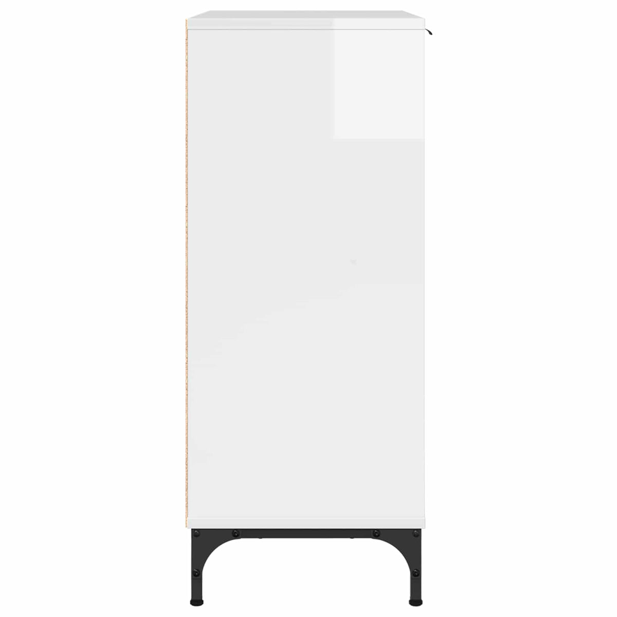 Sideboard Høj gloss hvid 69,5 x 33 x 82 cm Konstrueret træ