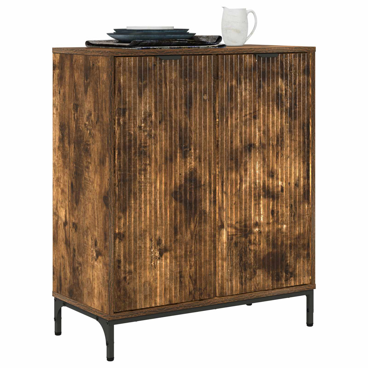 Sideboard Røget eg 69,5 x 33 x 82 cm Konstrueret træ