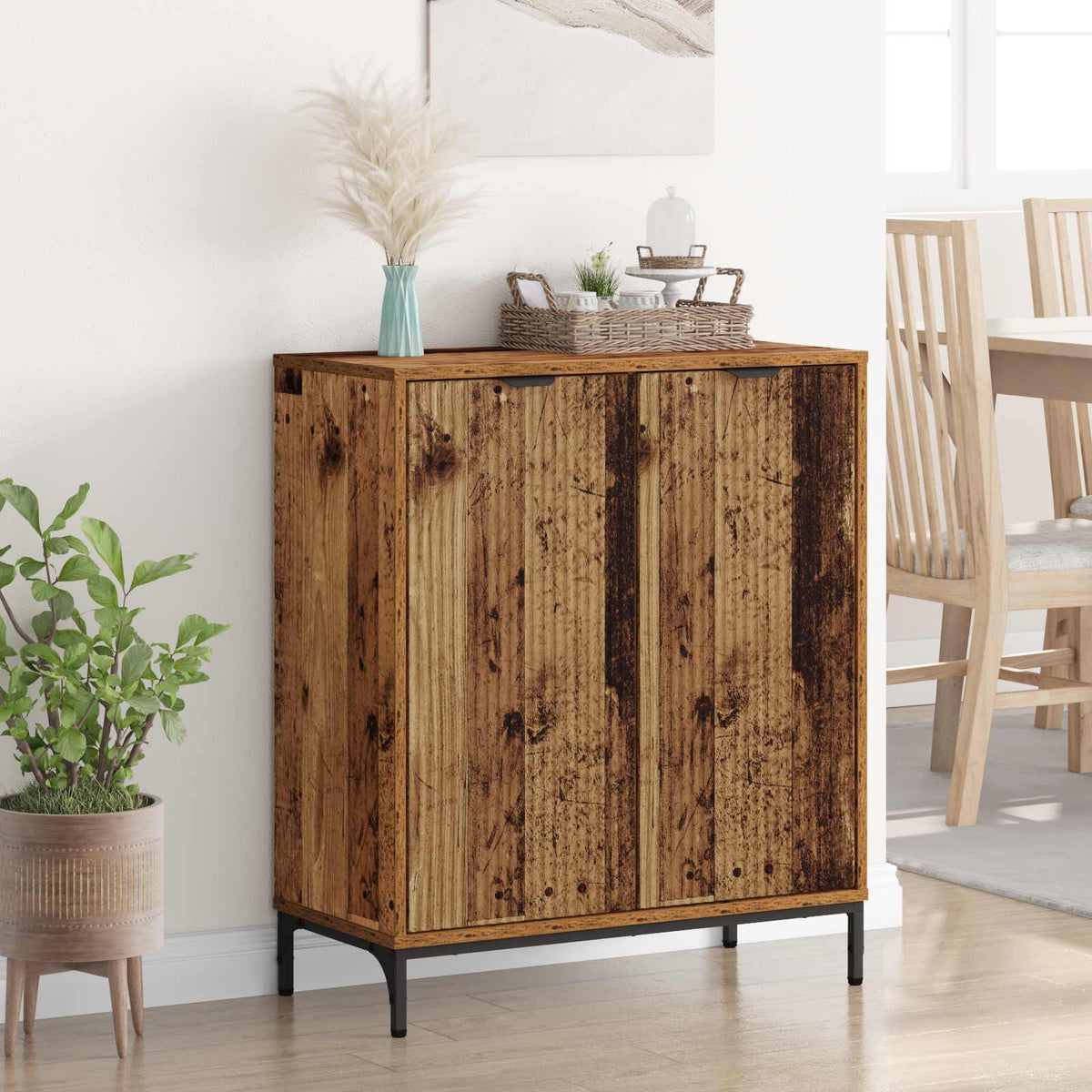 Sideboard Gammelt træ 69,5 x 33 x 82 cm Konstrueret træ