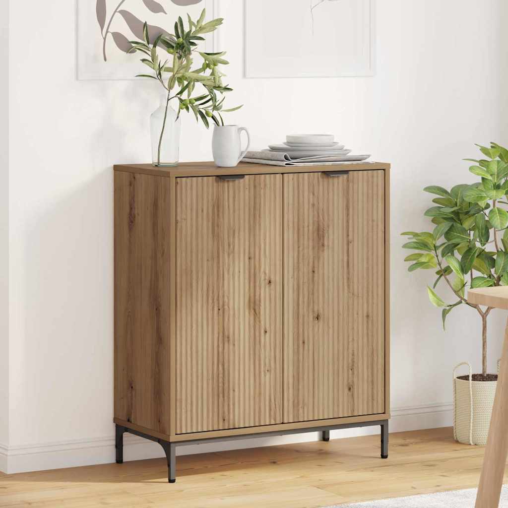 Sideboard Artisan Egetræ 69,5 x 33 x 82 cm Konstrueret træ