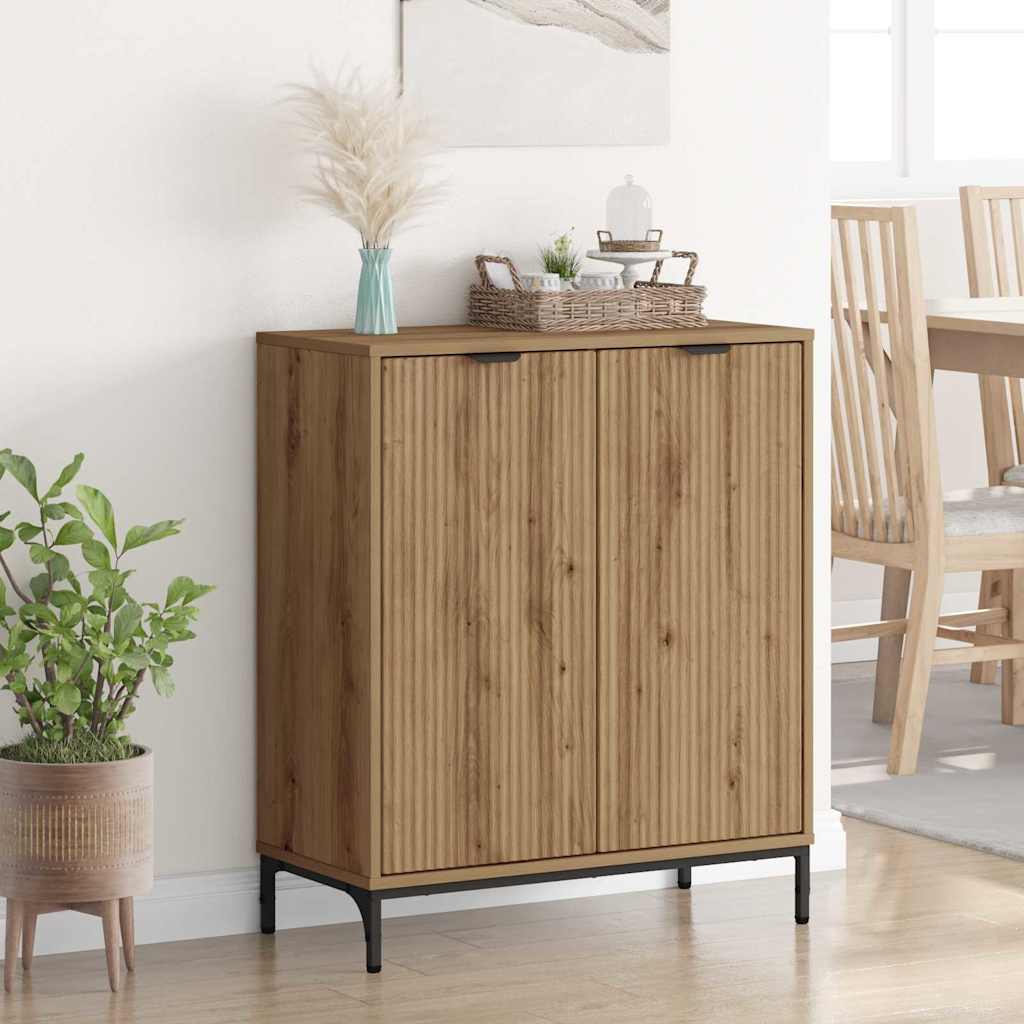 Sideboard Artisan Egetræ 69,5 x 33 x 82 cm Konstrueret træ