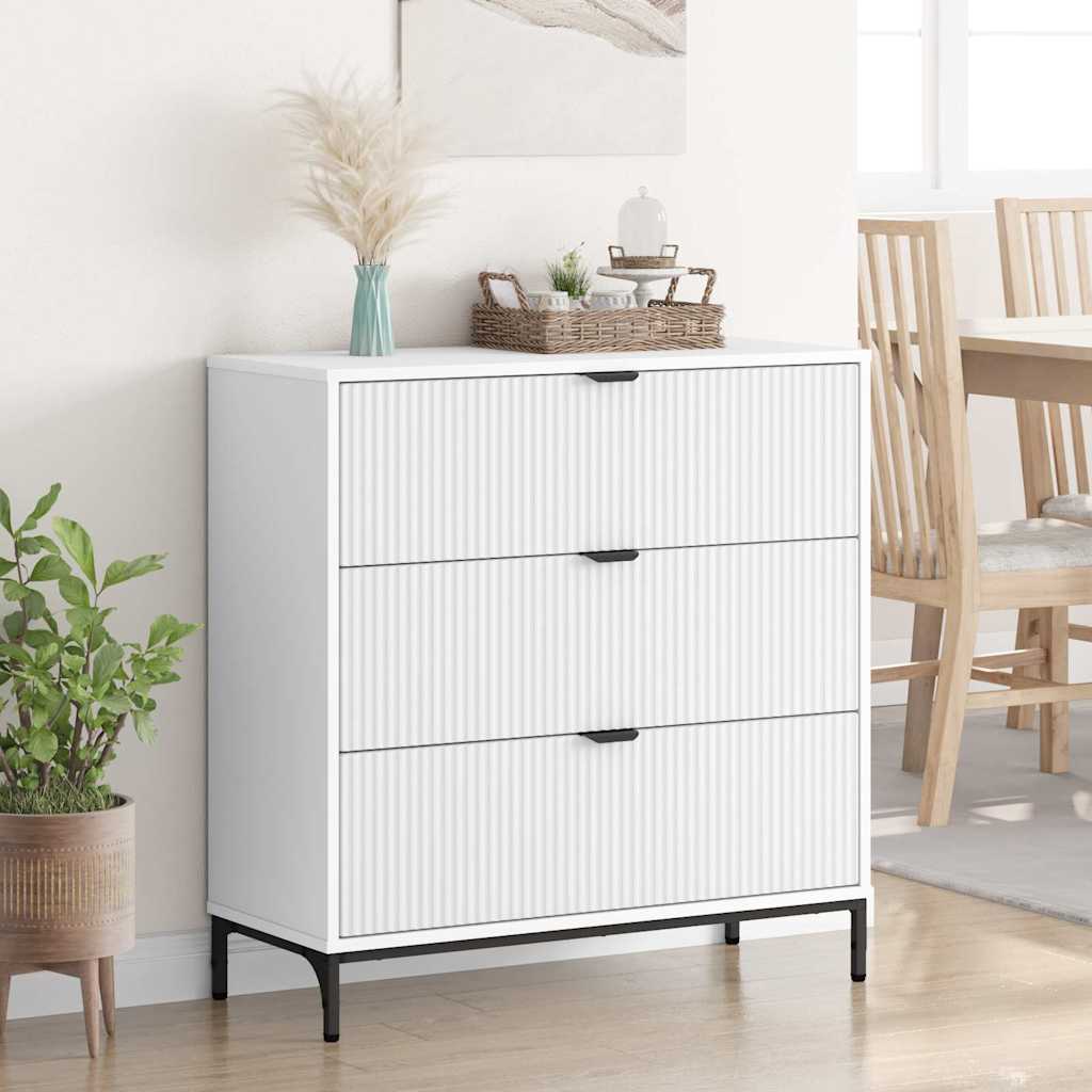 Sideboard Hvid 79,5 x 33 x 82 cm Konstrueret træ