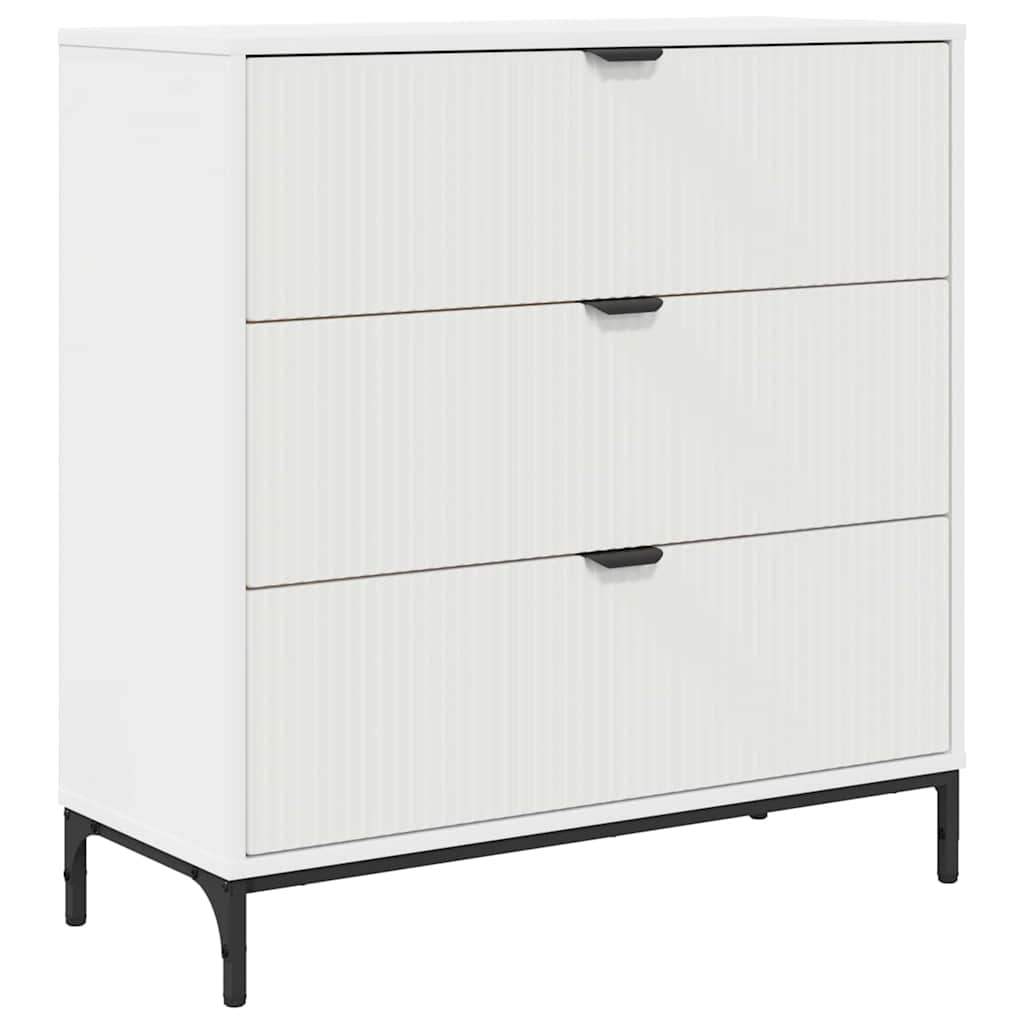 Sideboard Hvid 79,5 x 33 x 82 cm Konstrueret træ