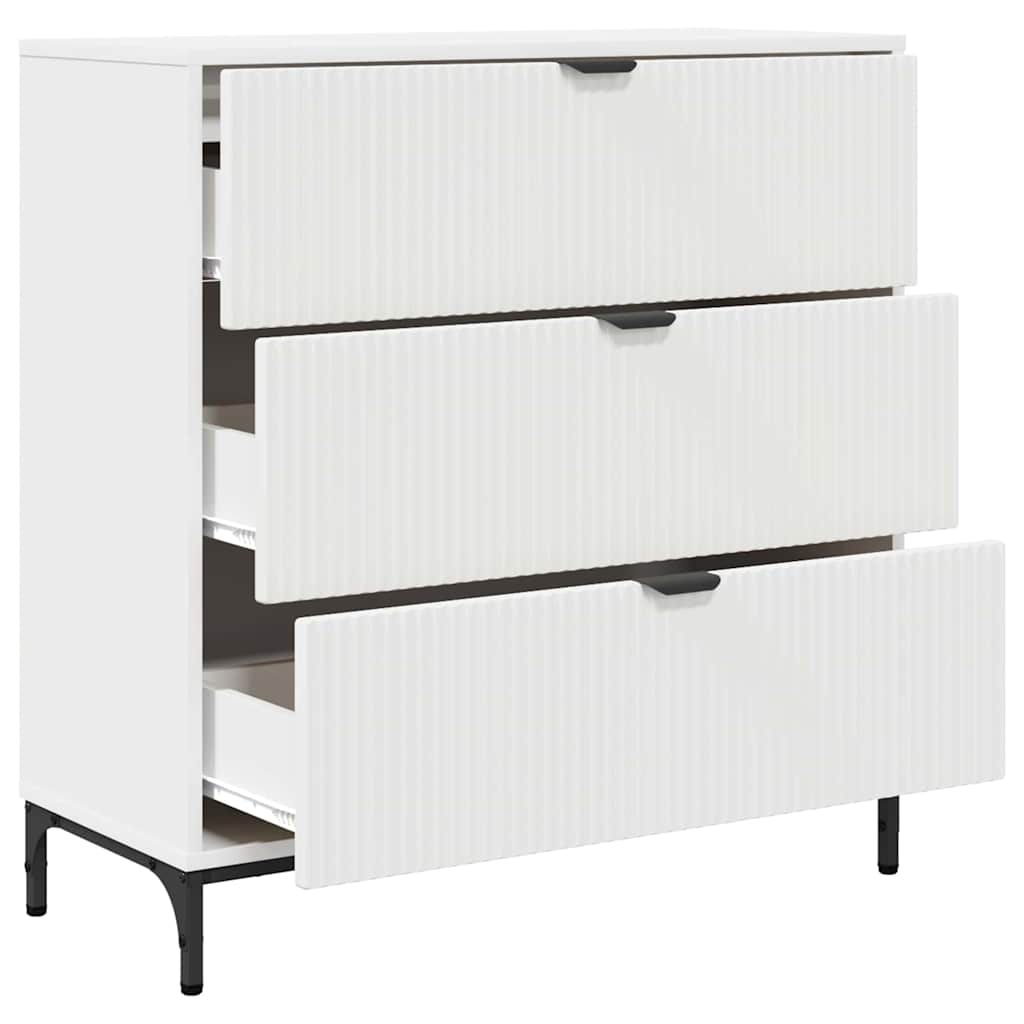 Sideboard Hvid 79,5 x 33 x 82 cm Konstrueret træ