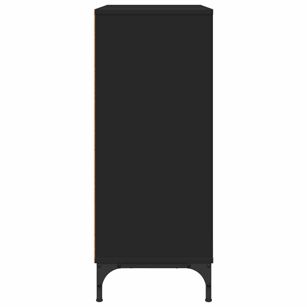 Sideboard med skuffe Sort 79,5 x 33 x 82 cm Konstrueret træ