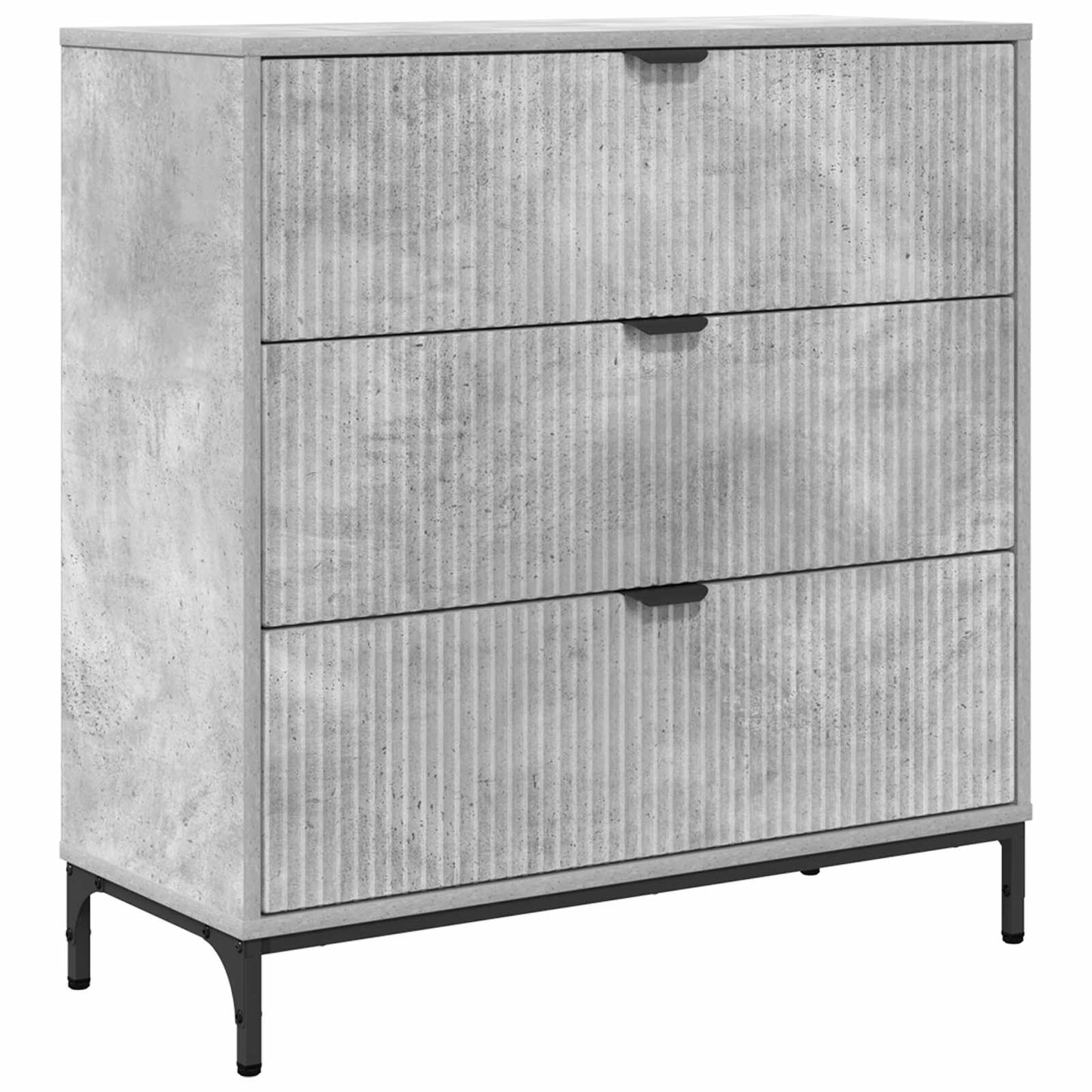 Sideboard Beton Grå 79,5 x 33 x 82 cm Konstrueret træ