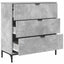 Sideboard Beton Grå 79,5 x 33 x 82 cm Konstrueret træ