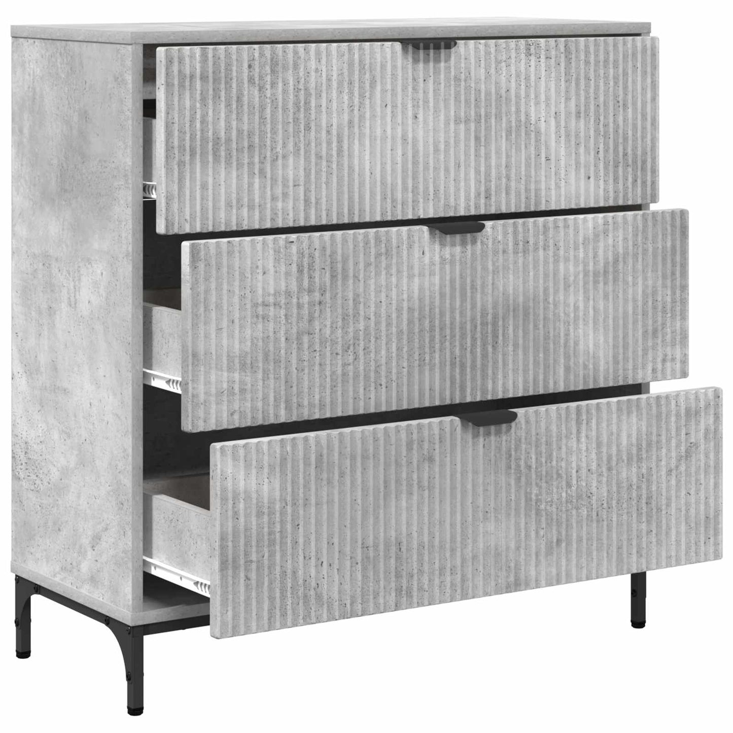 Sideboard Beton Grå 79,5 x 33 x 82 cm Konstrueret træ