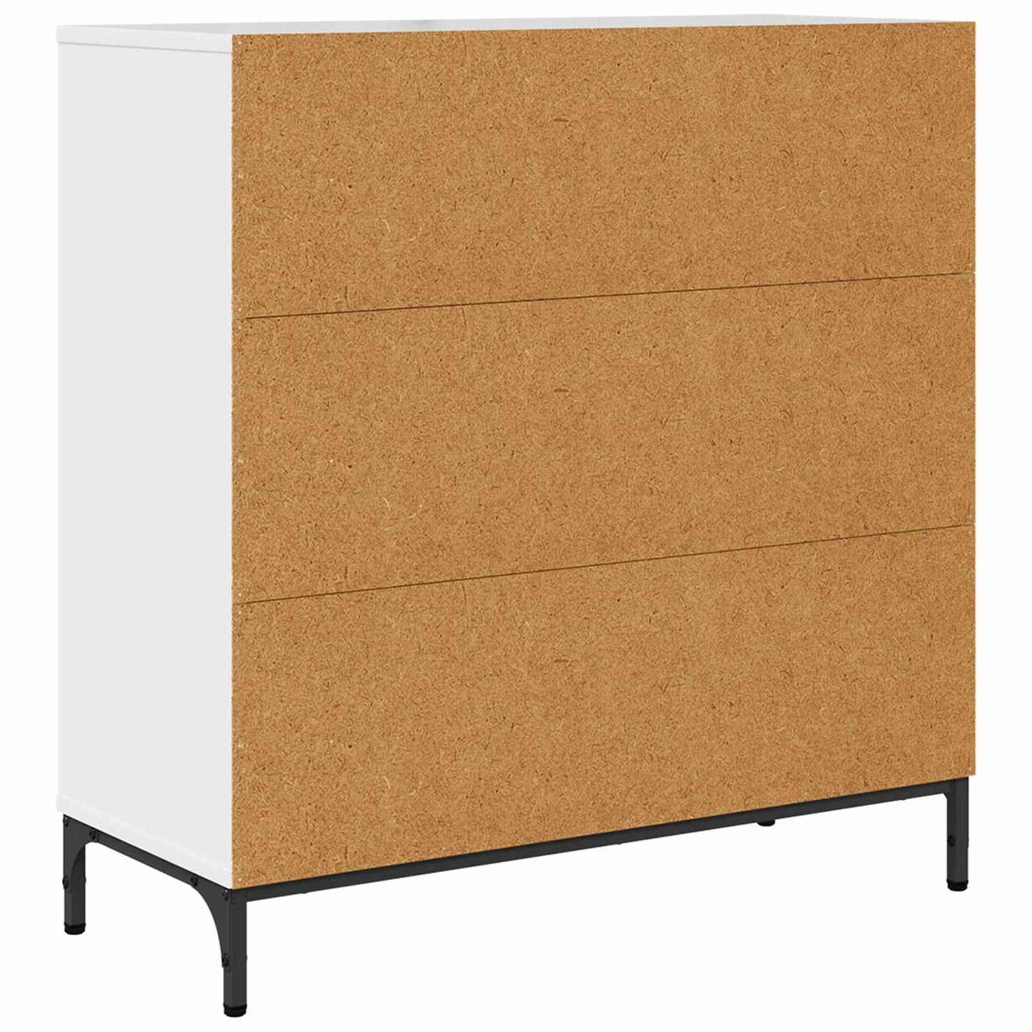 Sideboard Høj gloss hvid 79,5 x 33 x 82 cm Konstrueret træ