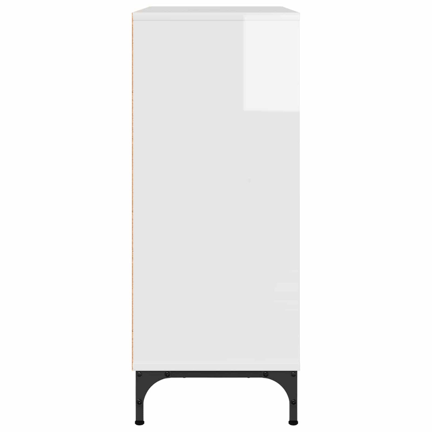 Sideboard Høj gloss hvid 79,5 x 33 x 82 cm Konstrueret træ