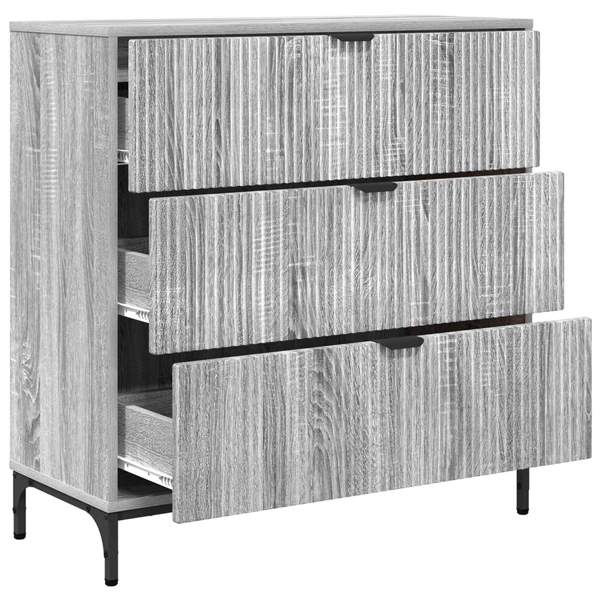 Sideboard Grå Sonoma 79,5 x 33 x 82 cm Konstrueret træ