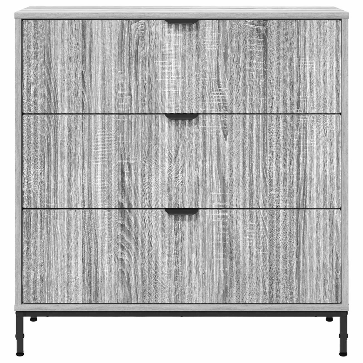 Sideboard Grå Sonoma 79,5 x 33 x 82 cm Konstrueret træ