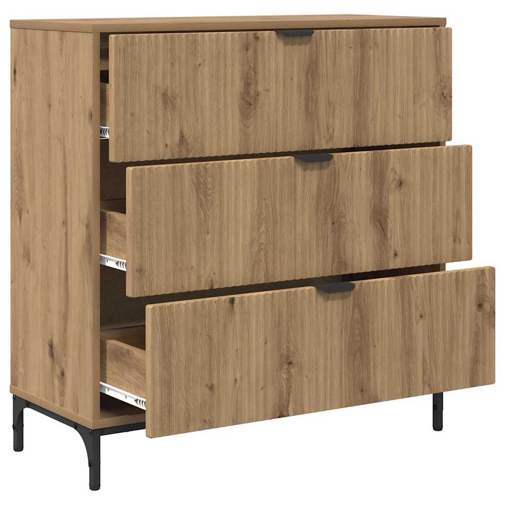 Sideboard Artisan Egetræ 79,5 x 33 x 82 cm Konstrueret træ